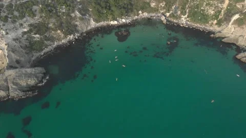 Wild bounty beach at sunset Video stock 218022275
