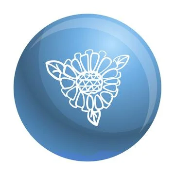 Wild calendula icon, simple style Stock Illustration