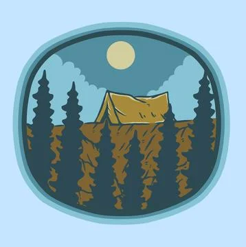 WILD CAMPER Stock Illustration