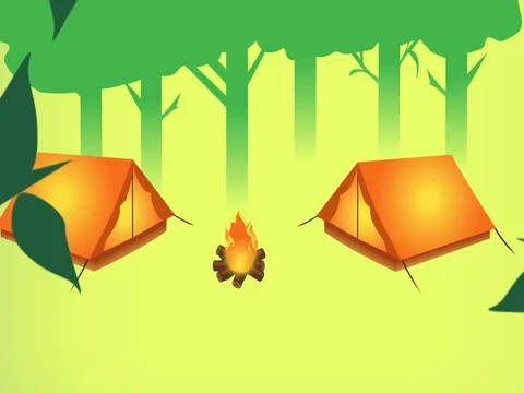 Wild camping Stock Footage 75885791