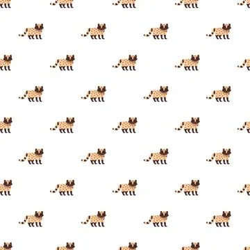 Wild cat seamless pattern representing animal background graphics 스톡 일러스트