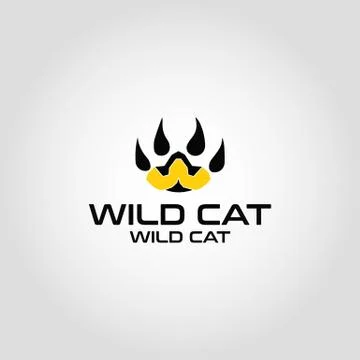 Wild cat Vector logo design template Stock Illustration
