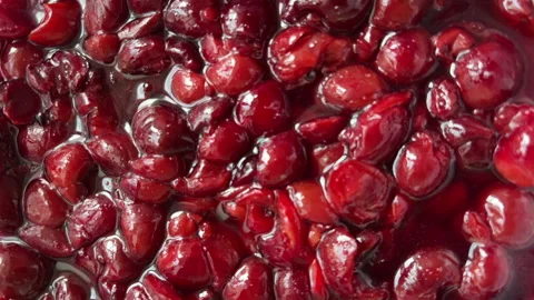 Wild cherry filling for pie Stock Footage 278785285