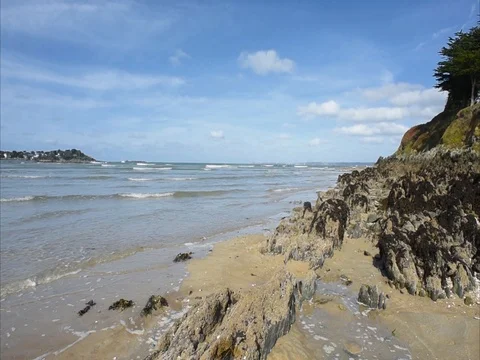 Wild coast of Brittany Stock Footage 81901908