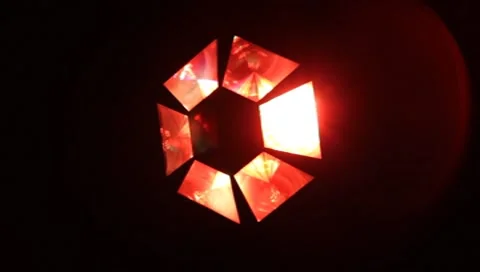 Wild disco light red ufo like Stock Footage 7133724