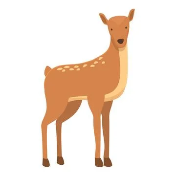 Wild doe icon cartoon vector. Forest animal Stock Illustration