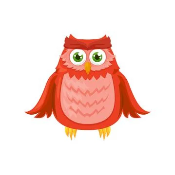 Wild eagle-owl with spread wings isolated bird Stock-Illustration