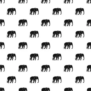 Wild elephant pattern vector Stock Illustration