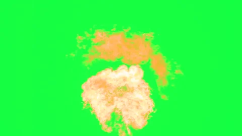Wild Fire Streams on Green Background HD Pro Stock Footage 330719733
