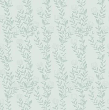 Wild Flower Pattern Floral Background Seamless Stock Illustration