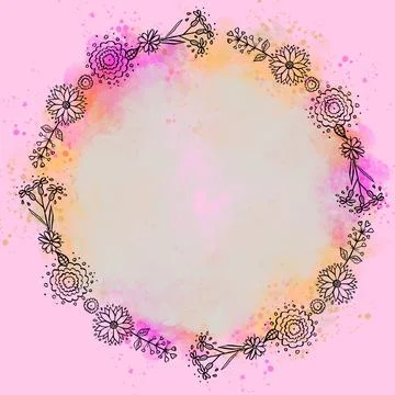 Wild flowers. Samples. White background. and illustration Stock Illustration