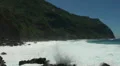 Wild foamy coastline with turbulent waves HD Footage