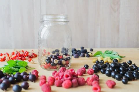 Wild forest berries Foto stock