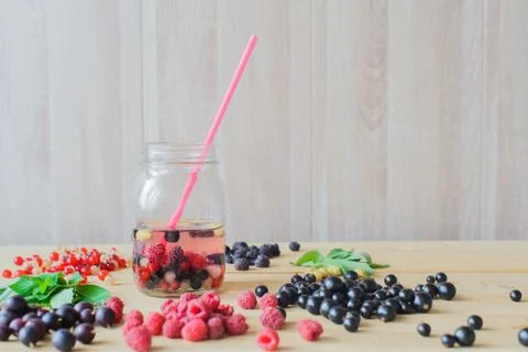 Wild forest berries Stock Photos