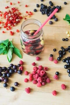 Wild forest berries Stock Photos