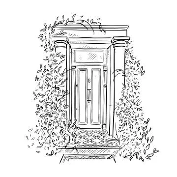 Wild front door Stock Illustration