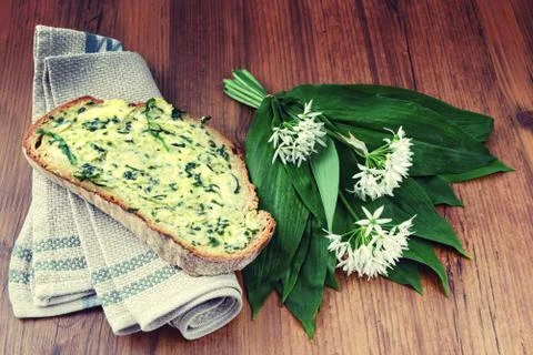 Wild garlic (ramson) in springtime. Foto stock