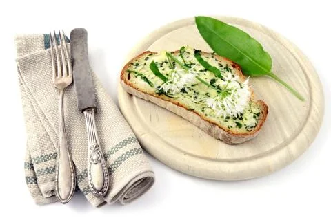 Wild garlic (ramson) in springtime. Stock Photos