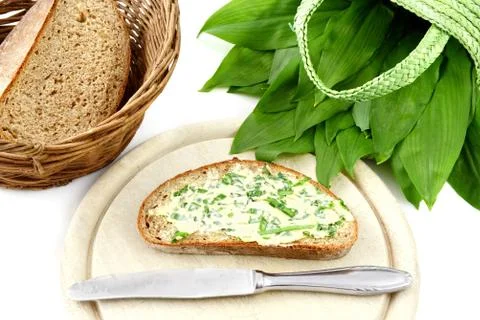 Wild garlic (ramson) in springtime. Stock Photos