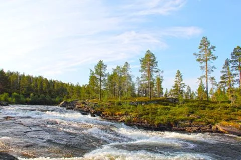 Wild glacier river Stock Photos