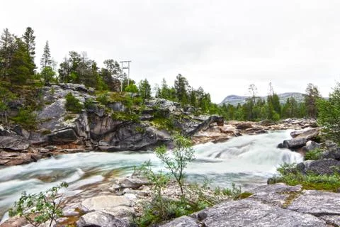 Wild glacier river Stock Photos