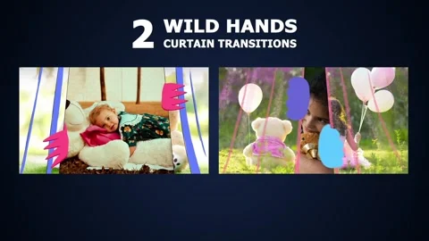 Wild Hands Curtain Transitions for After Effects  After Effects	Stock