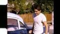 WILD HAPPY DANCE! Dancing MAN Washes Car 1960s Vintage Film Home Movie 9022 HD Footage