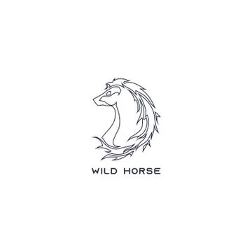 WILD HORSE Stock Illustration