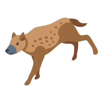 Wild hyena icon isometric vector. Animal wolf Stock Illustration