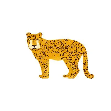 Wild leopard. Illustration. Stock Illustration