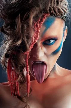 Wild makeup Foto stock