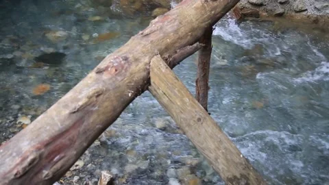 Wild Mountain River Close Up Abundant Clear Stream Stock Footage 138207272