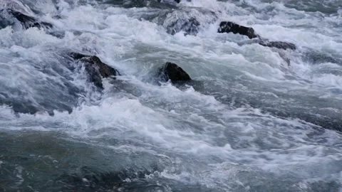 Wild Mountain River Flowing Stock Footage 171404914