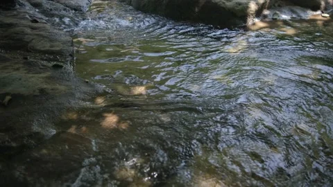 Wild Mountain River Flowing with Stone Boulders and Stone Rapids. Rapid Splashin Stock Footage 162105185