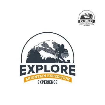 Wild Nature Exploring Logo Stock Illustration