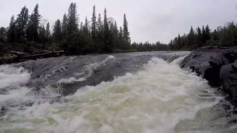 Wild nordic river Video stock 167322330