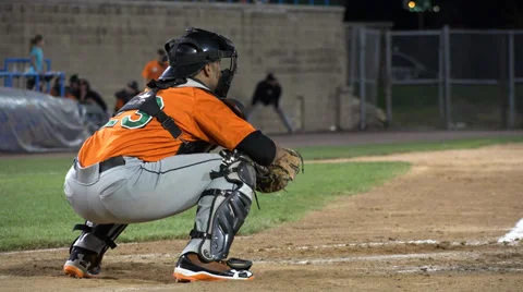 Wild Pitch, Poor Accuracy, Baseball, Sports Stock Footage