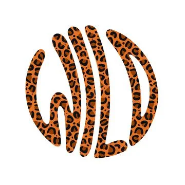 Wild quote in circl . Vector hand drawn lettering illustration. Wild lettering Stock Illustration