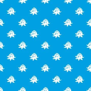 Wild raspberry pattern vector seamless blue 스톡 일러스트