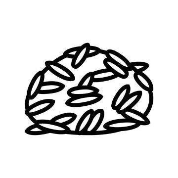 Wild rice line icon vector illustration Stockillustratie