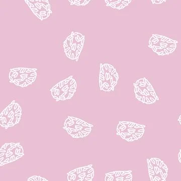 Wild rice line seamless pattern Stock Illustration