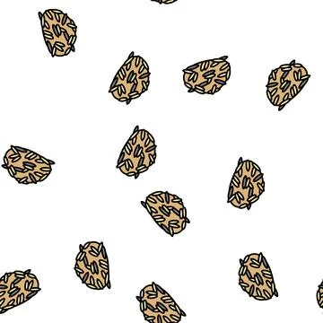 Wild rice vector seamless pattern Stockillustratie