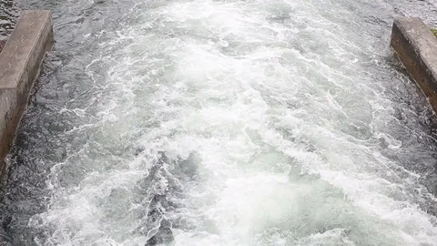 Wild River in the channel 스톡 동영상 75163806