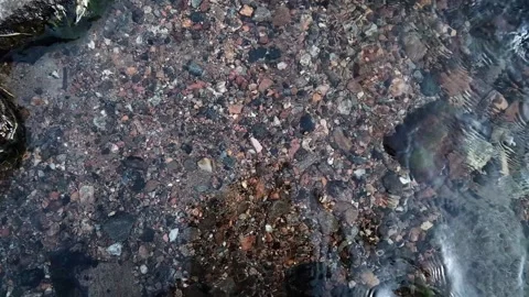 Wild river flow in the north Stock Footage 150978220