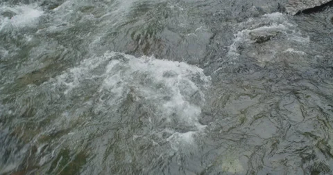 A Wild River Flowing In A Valley In The Austrian Alps Video stock 228977239