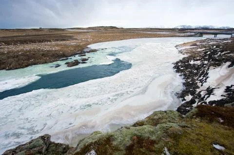 Wild river in Iceland Stock Photos
