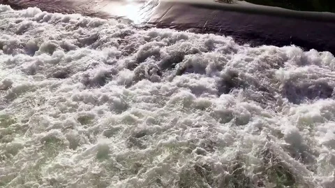 Wild river shot with droone Video stock 75807032