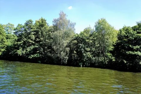 Wild river Spree in Berlin, Germany Stock Photos