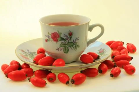 Wild rose tea Stock Photos