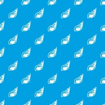 Wild shell pattern vector seamless blue Stock Illustration